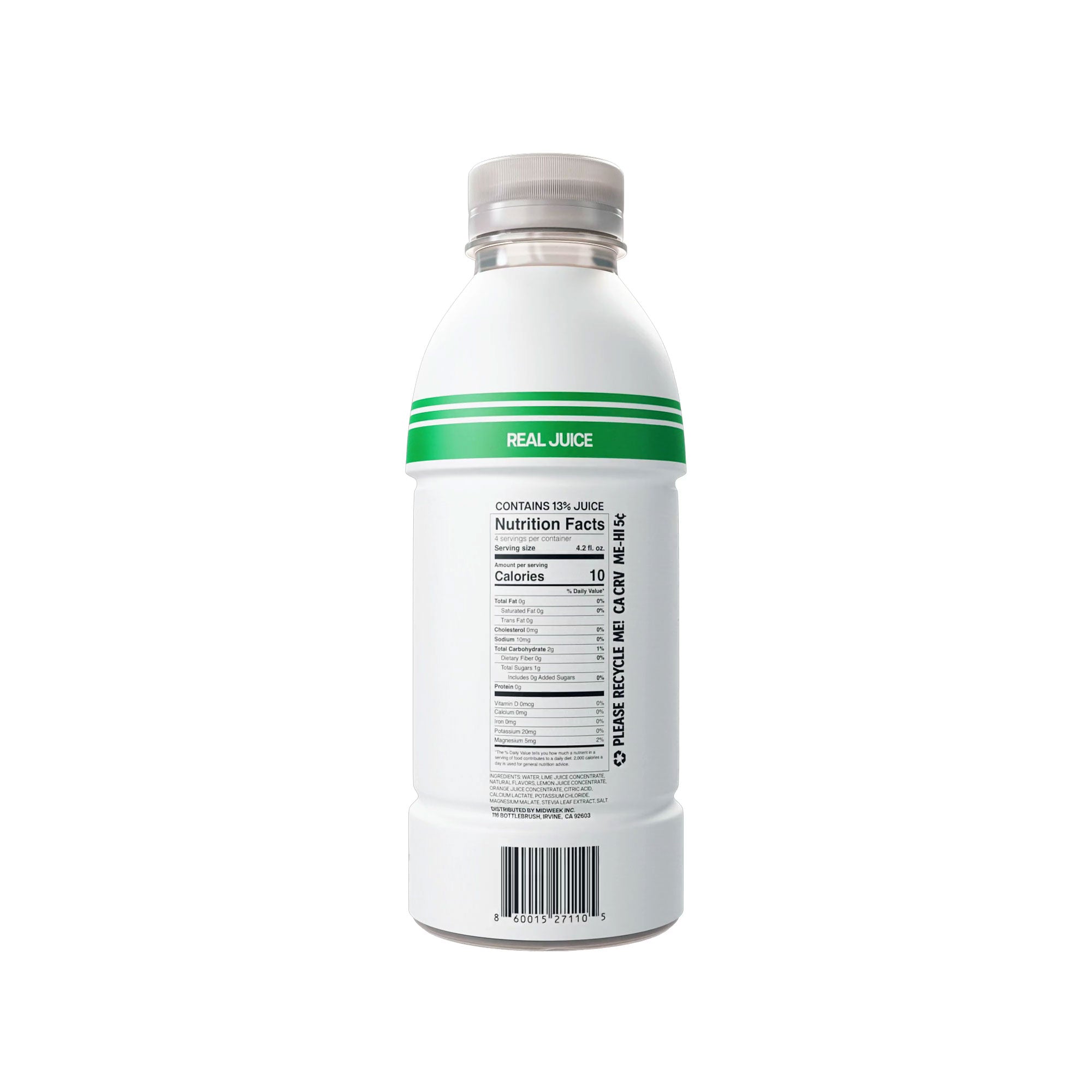 Midweek Mixers bottle with Nutrition Facts