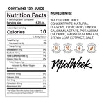 Midweek Mule Mix Nutritional Panel