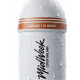 Frosted bottle of Midweek cocktail mix on a white background